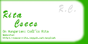 rita csecs business card